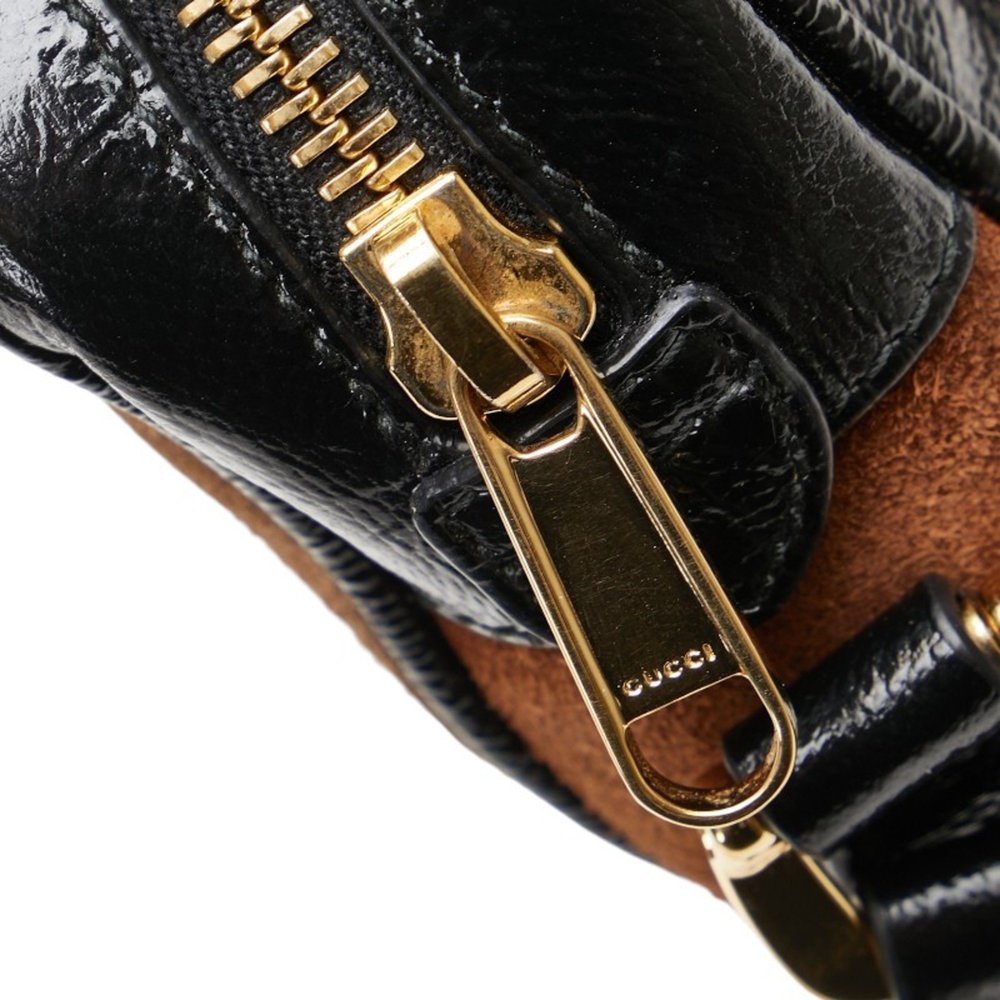 GUCCI Black Leather Shoulder Bag - Picture 6 of 10